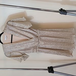 Waverly Grey gold and silver mini dress size 4